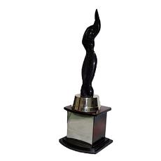 Intricately Designed Award With Wooden Base