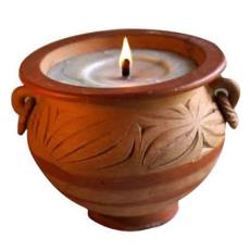 Clay Pot Outdoor Citronella Candle