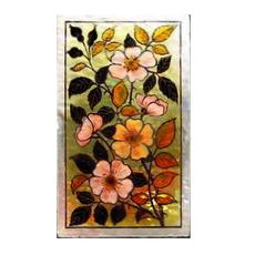 Designer Floral Painted Glass