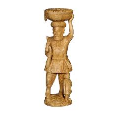 Fine Polished Wooden Man Statue