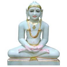 Marble Made Jain Shatamber Statue