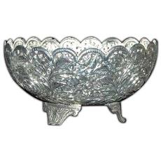 Decorative Silver Fruit Bowl