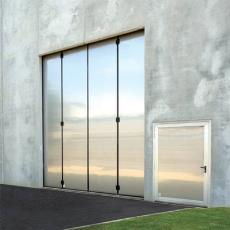 Double Folding Doors Without Bottom Track Rail