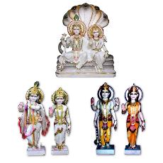 Intricately Designed Laxmi Narayan Statues