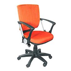 Orange Coloured Chair With Arm Rest