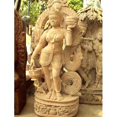 Intricately Carved Sandstone Statue