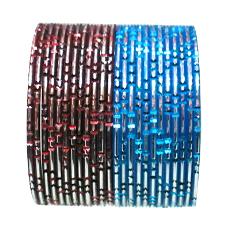 Stones Studded Metal Cut Bangles