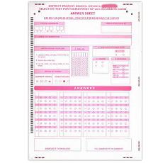 Optical Mark Recognition Answer Sheet