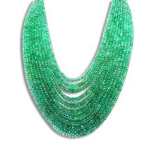 Designer Faceted Emerald Necklace