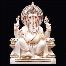 White Marble Ganesha Statue