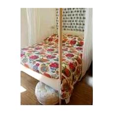 Printed Kantha Quilt Bed Cover