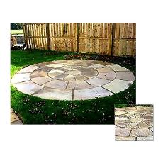 Calcium Carbonate Based Gray Flagstone Circle