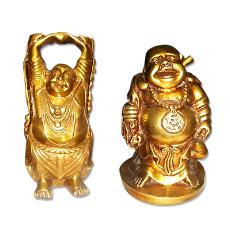 Brass Made Laughing Buddha Statues