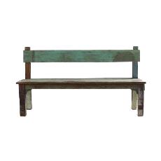 Colourful Recycled Wooden Bench