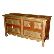 Brass Cabinet And Drawers