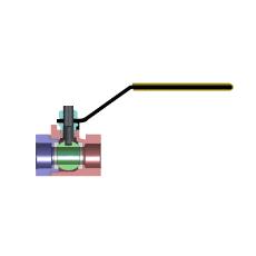 Single Piece Screwed End Ball Valve