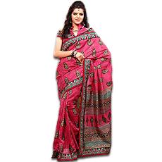 Pink Coloured Silk Saree