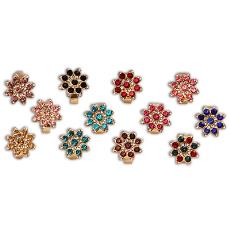 Floral Designed Stone Studded Finger Ring