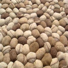 Natural Type Woolen Ball Carpet