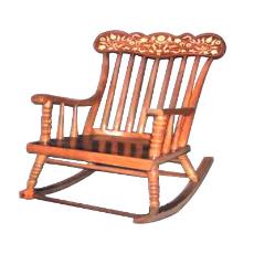 Intricately Carved Rocking Chairs