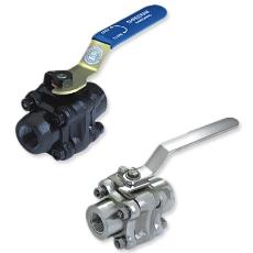 2 Way Three Piece Screwed End Ball Valve