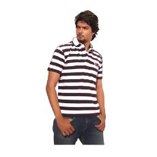 Black And White Striped T-Shirt For Men