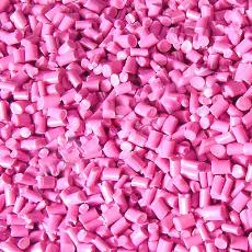 Pink Coloured Acrylonitrile Butadiene Styrene Granules