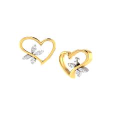 Diamond Studded Heart Shaped Earring