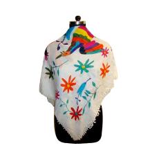 White Coloured Cotton Scarf