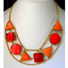 Geometrical Shaped Beaded Necklace