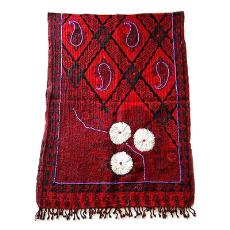 Red Coloured Woollen Embroidery Stole