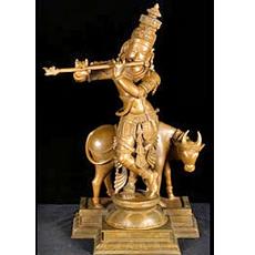 Intricately Designed Krishna Statue