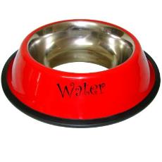 Red Coloured Printed Non Skid Water Bowl