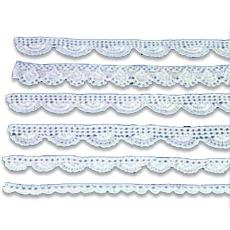 White Coloured Lace Border