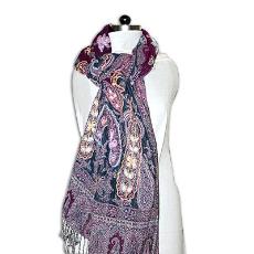 Fine Textured Woollen Embroidered Shawl