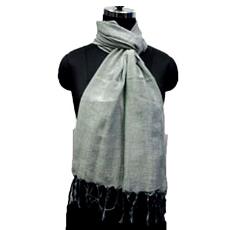 White Coloured Cotton Made Scarf