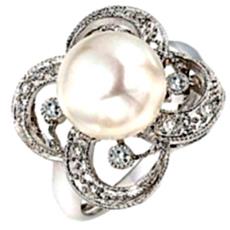 Pearl White Gold Ring