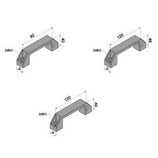 Black Coated Aluminium Alloy Made Handle