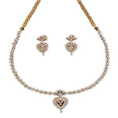 Diamond Studded Necklace Set