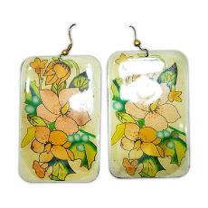 Flower Printed Designer Earring