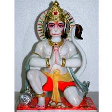 Glossy Finished Marble Hanumanji Statue