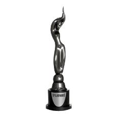 Black Coloured Smooth Finished Trophy