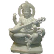 White Marble Made Saraswati Statue