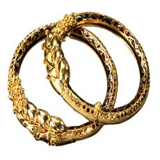 Golden Finished Designer Bangle