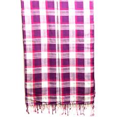 Check Printed Cotton Scarf