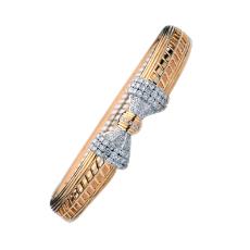 Diamond Studded Gold Bangle