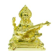 Gold Plated Saraswati Statue