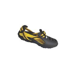 Black/ Brown And Yellow Coloured Sandal