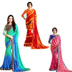 Georgette Made Bandhni Saree