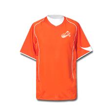 Orange Coloured Half Sleeve Football Jersey